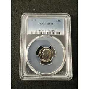 1972 - Roosevelt Dime MS65